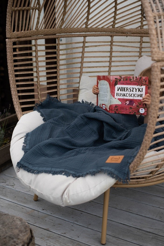 4-LAYER MUSLIN BLANKET - GRAPHITE