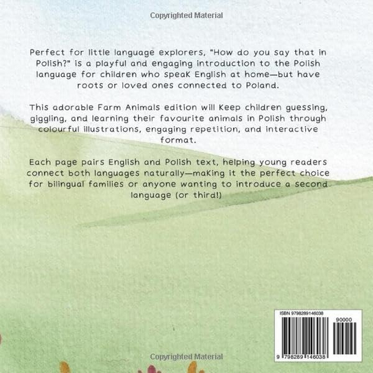 How do you say that in Polish: Farm Animals Book