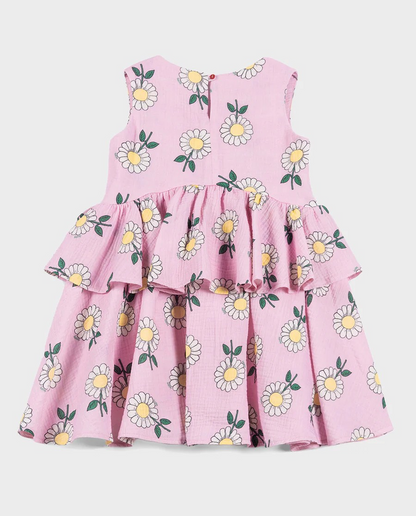 ORGANIC COTTON DRESS - PINK DAISY
