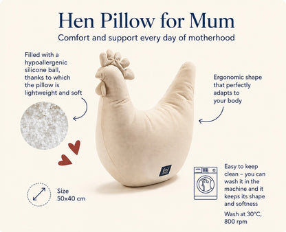 GRANDMA DANA'S HEN PILLOW - SAND