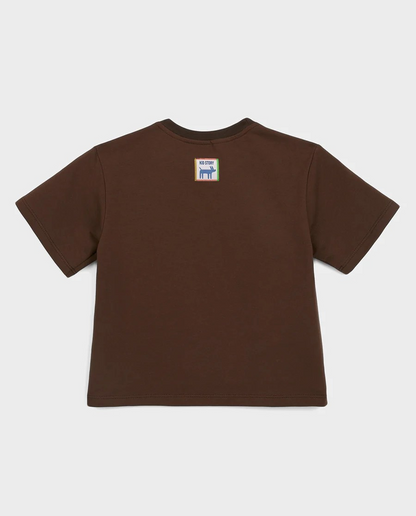 ORGANIC COTTON T-SHIRT CHOCOLATE - CRIMSON CAT