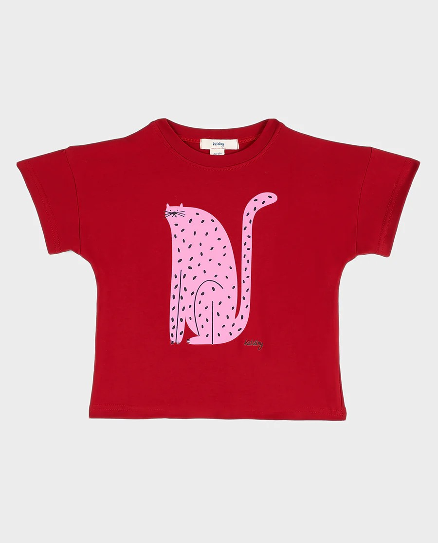 ORGANIC COTTON T-SHIRT CRIMSON CAT