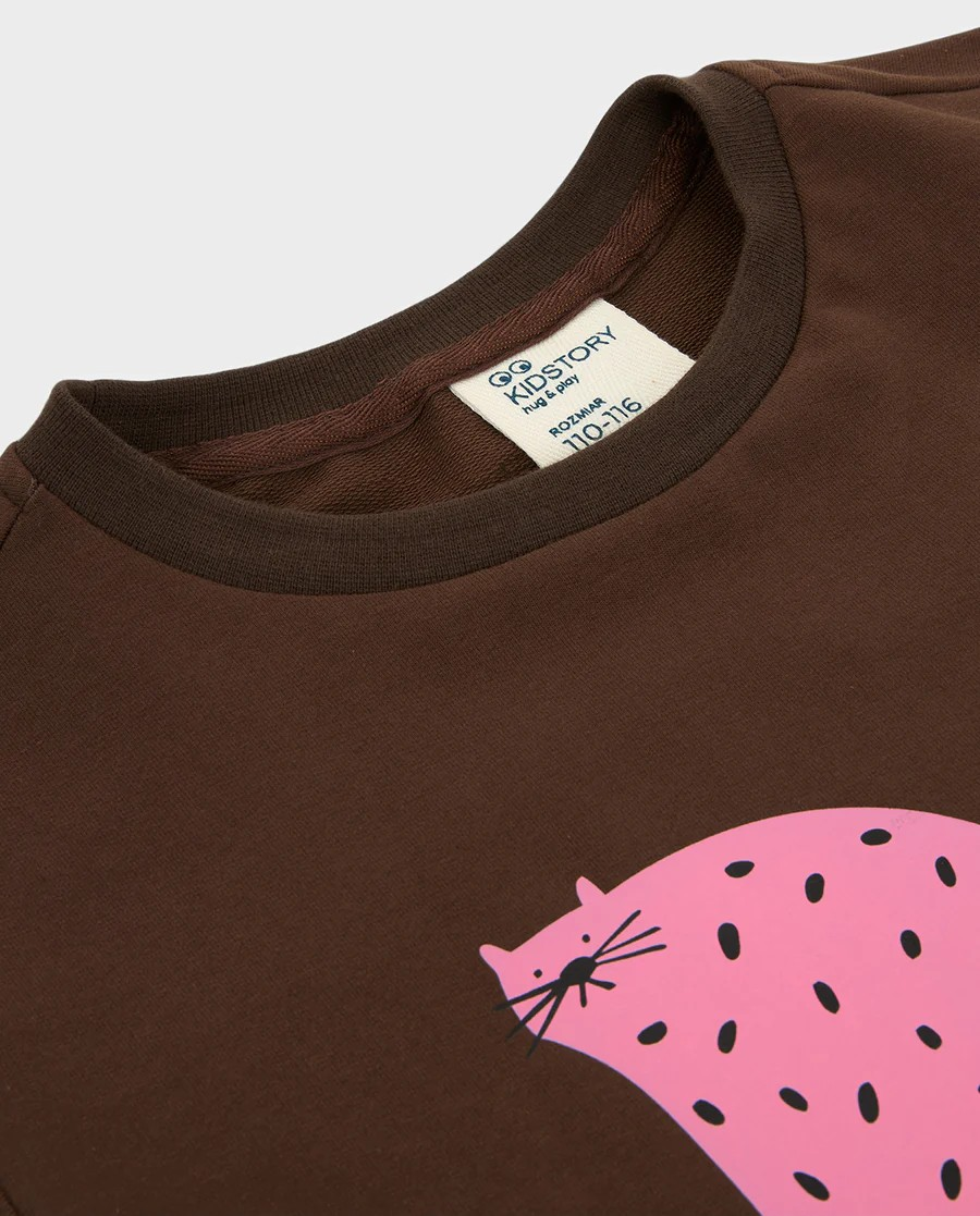 ORGANIC COTTON T-SHIRT CHOCOLATE - CRIMSON CAT