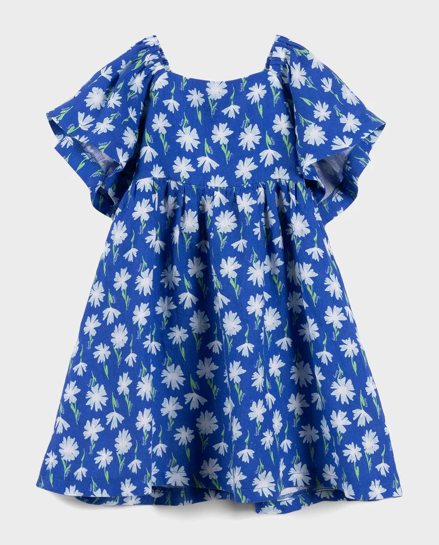LINEN DRESS - BLUE MEADOW