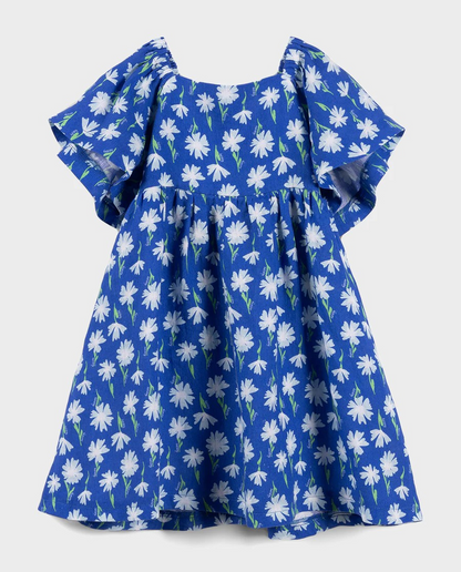 LINEN DRESS - BLUE MEADOW