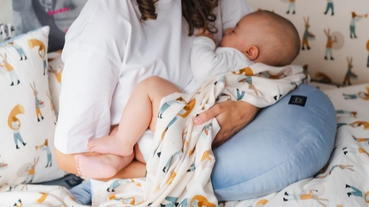 GRANDMA DANA'S HEN PILLOW - VELVET WIND BLUE