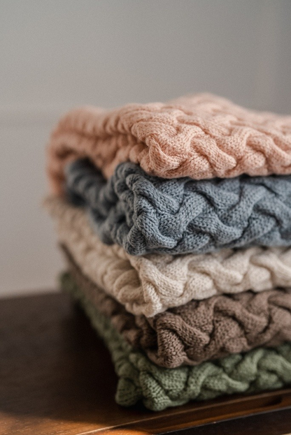 WARM BLANKET MERINO 100% STONED GREEN