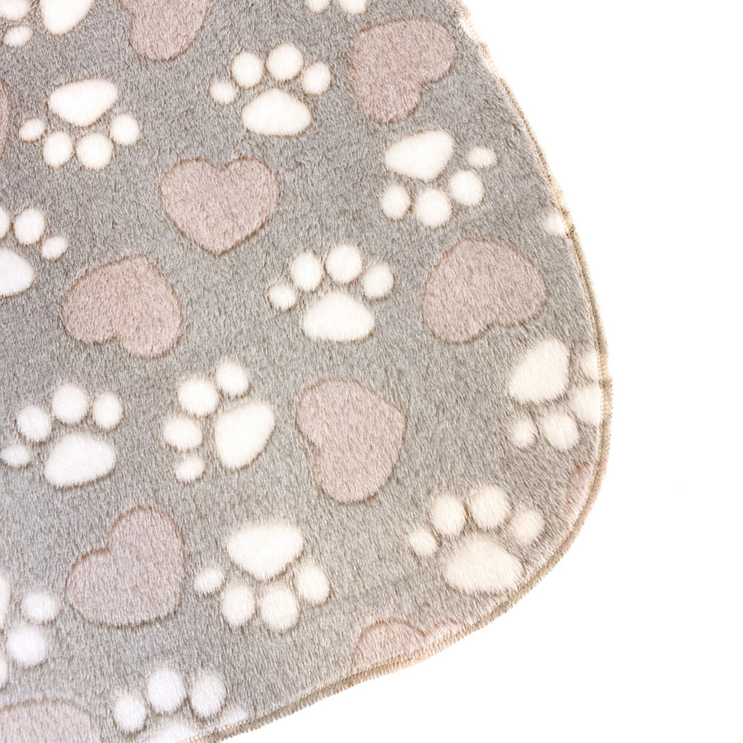 Ultra Soft Beige Pet Blanket – Paw Print Fleece for Dogs & Cats