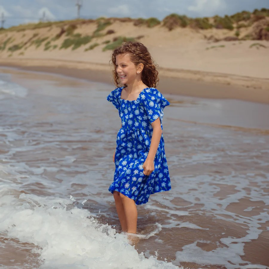LINEN DRESS - BLUE MEADOW