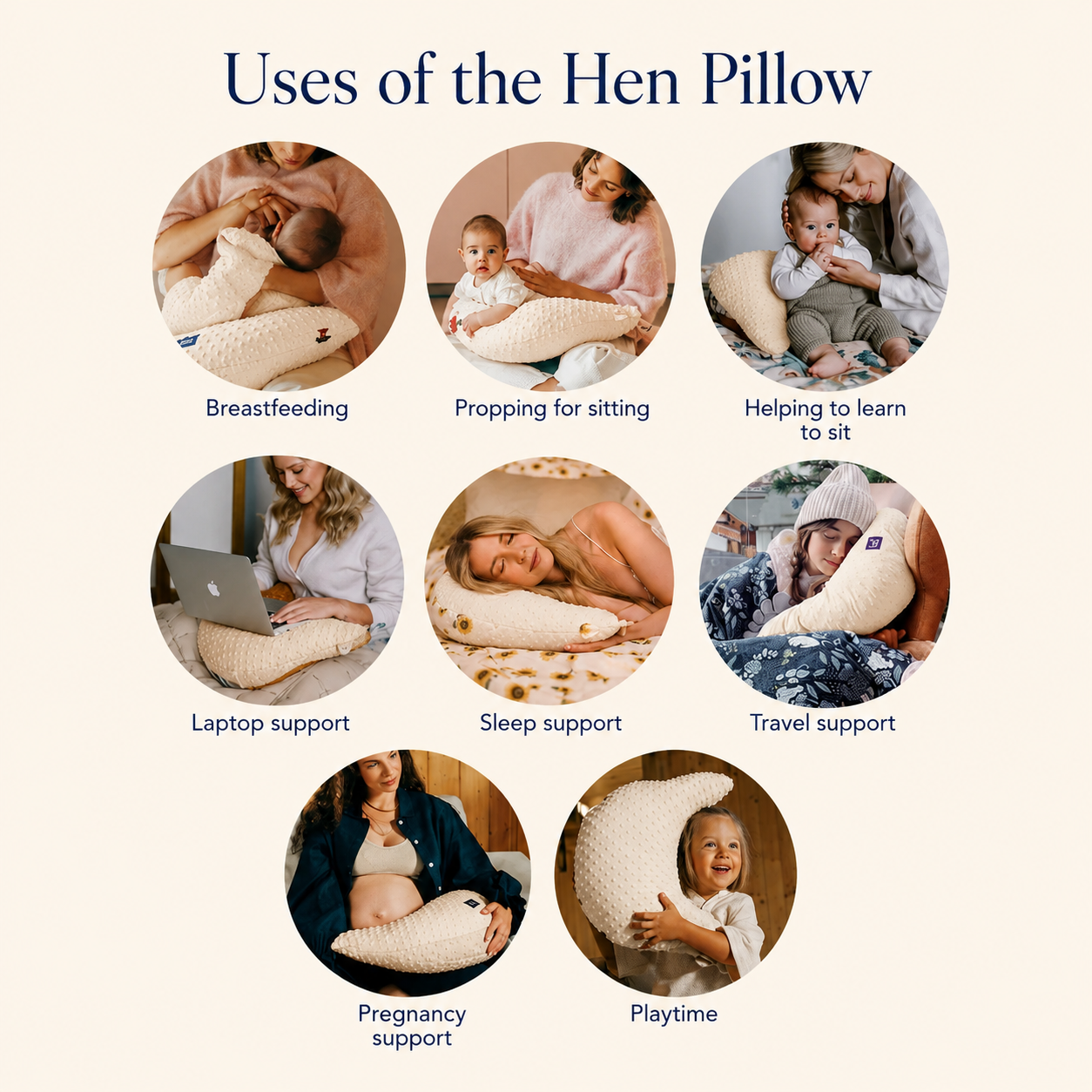 GRANDMA DANA'S HEN PILLOW - SAND