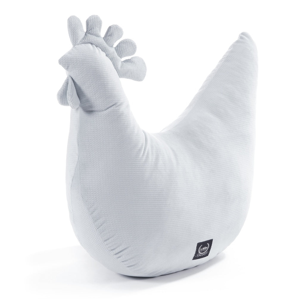 GRANDMA DANA'S HEN PILLOW - LIGHT GREY