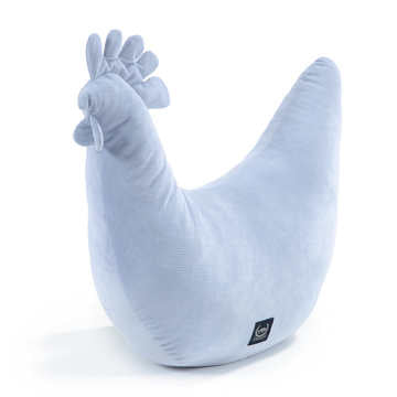 GRANDMA DANA'S HEN PILLOW - VELVET POWDER BLUE