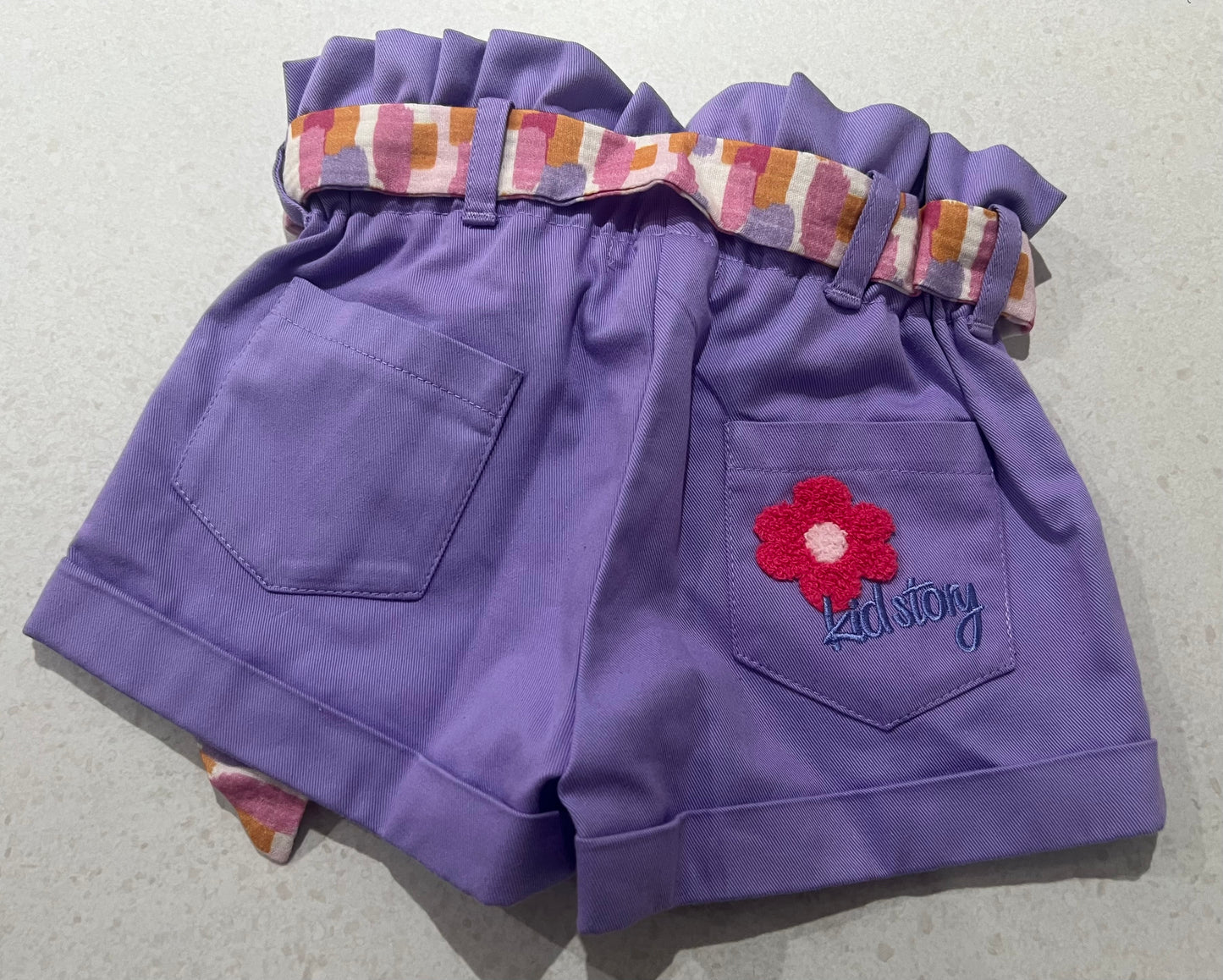 SUMMER CASUAL COTTON SHORTS – LILAC FLOWER