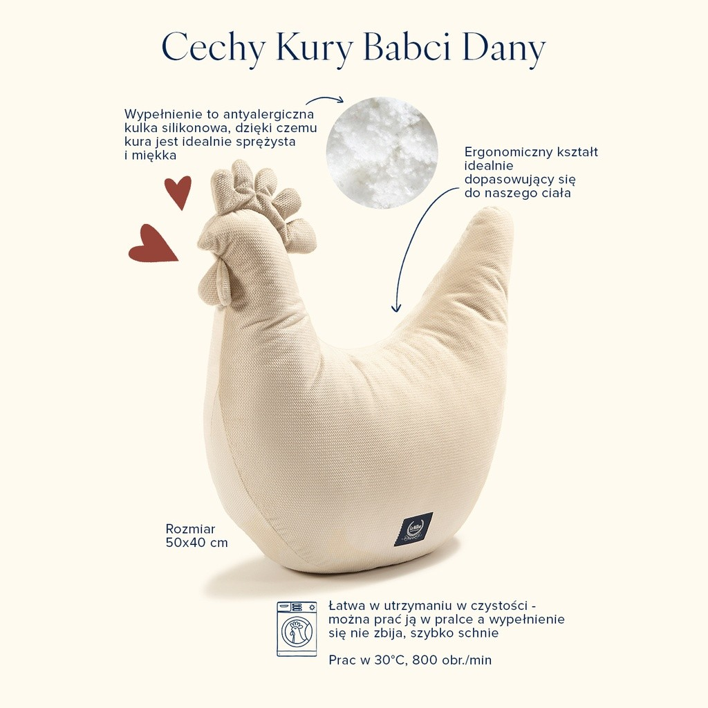 GRANDMA DANA'S HEN PILLOW - VELVET RAFAELLO