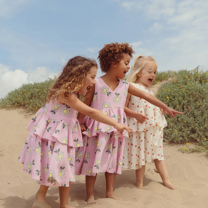 ORGANIC COTTON DRESS - PINK DAISY