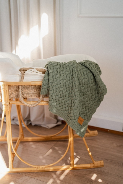WARM BLANKET MERINO 100% STONED GREEN
