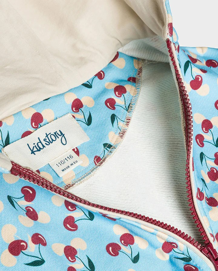 ORGANIC COTTON HOODIE CHERRY