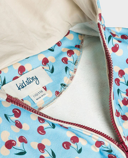 ORGANIC COTTON HOODIE CHERRY