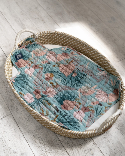 QUILTED CHANGING MAT BOHO PALMS