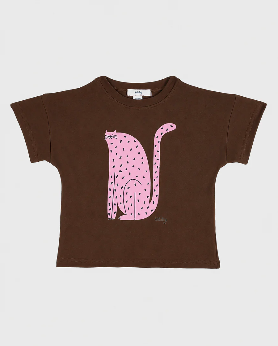 ORGANIC COTTON T-SHIRT CHOCOLATE - CRIMSON CAT