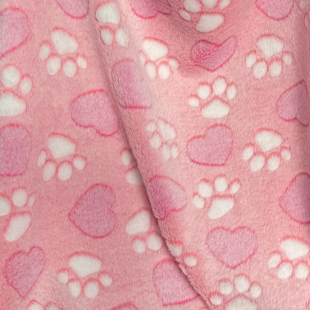 Ultra Soft Pink Pet Blanket – Paw Print Fleece for Dogs & Cats