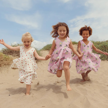 ORGANIC COTTON DRESS - PINK DAISY